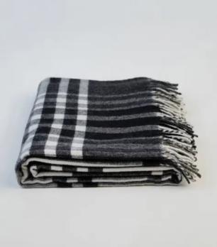 Плед Lanavitta Wool Mix клітинка темно сірий