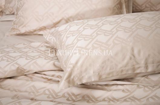 Постільна білизна LUXURY LINENS Jacguard My Love 2 BEIGE