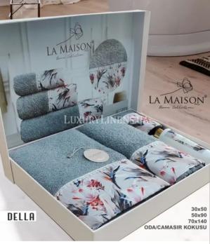Набір рушників LA MAISON Della Irmak 70x140/50x90/30x50+парфум 100% бабовна