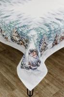 Новорічна гобеленова скатертина Казкові гноми