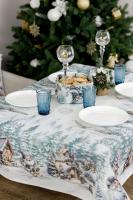 Новорічна гобеленова скатертина Казкові гноми