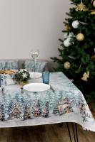 Новорічна гобеленова скатертина Казкові гноми