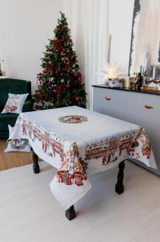 Новорічна гобеленова скатертина Carousel