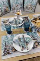 Новорічна гобеленова скатертина Казкові гноми