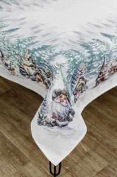 Новорічна гобеленова скатертина Казкові гноми