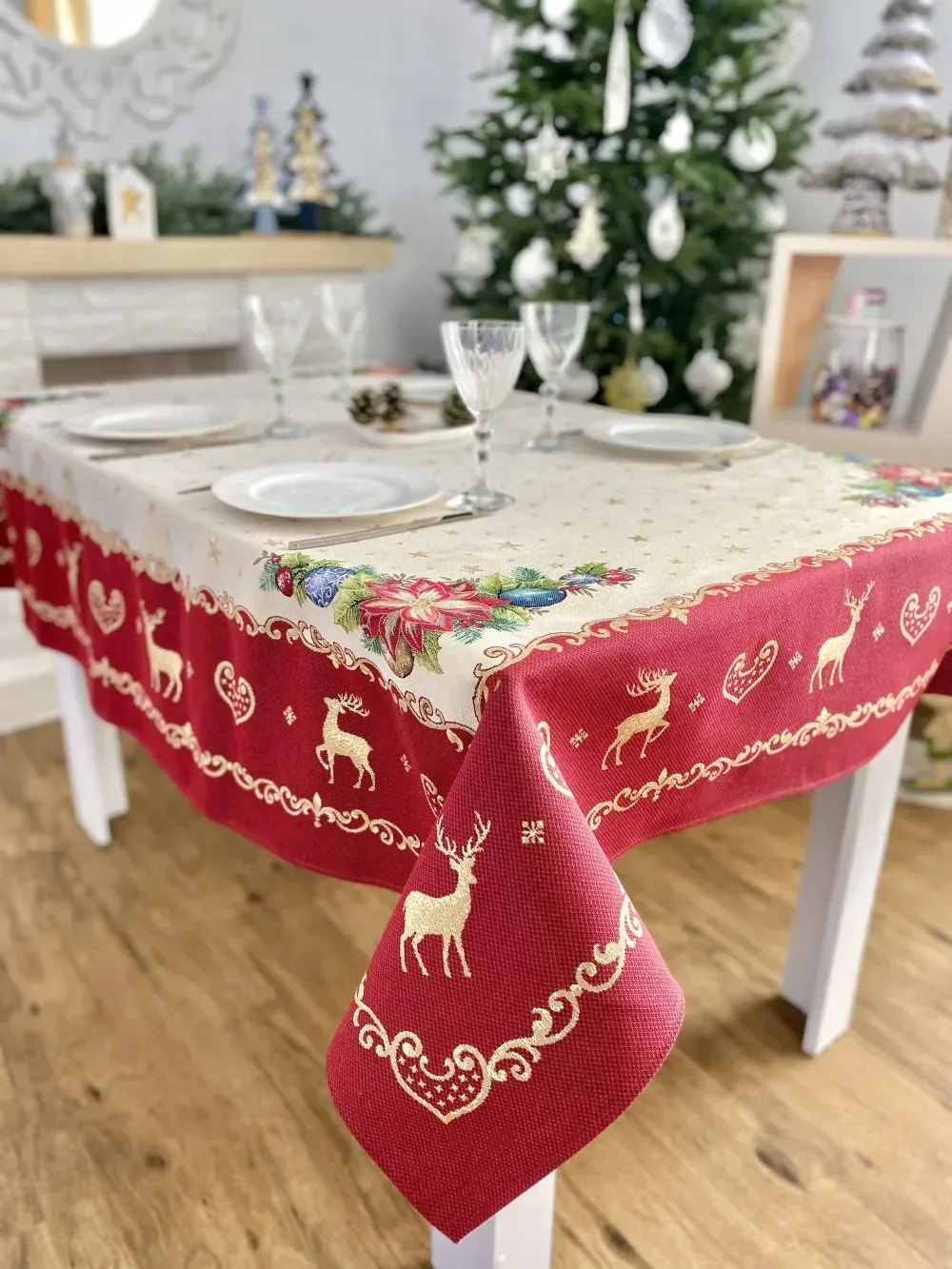 Скатертина гобеленова RUNNER488 Новорічна фантазія Limaso