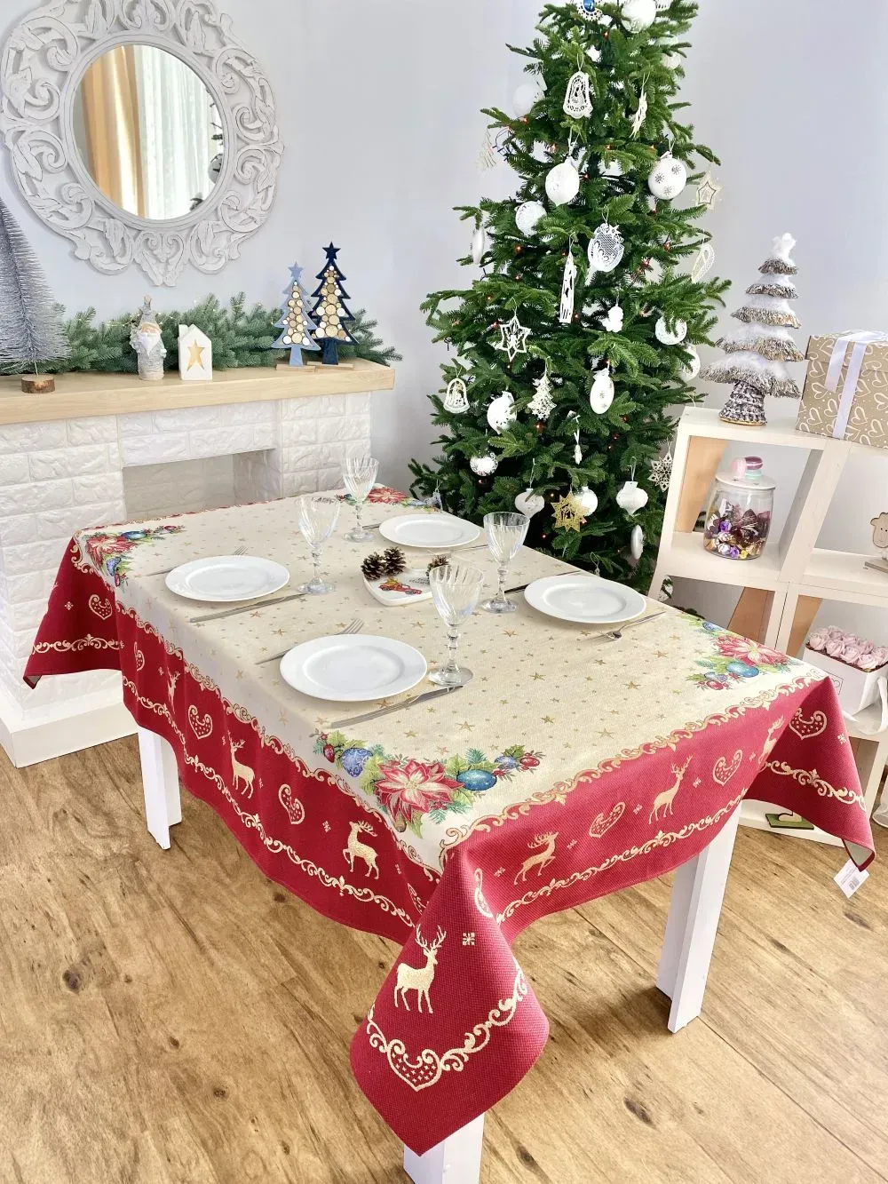 Скатертина гобеленова RUNNER488 Новорічна фантазія Limaso