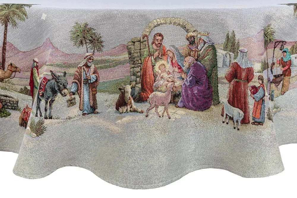 Скатертина гобеленова ROUND1153 Вифлеємське диво Limaso