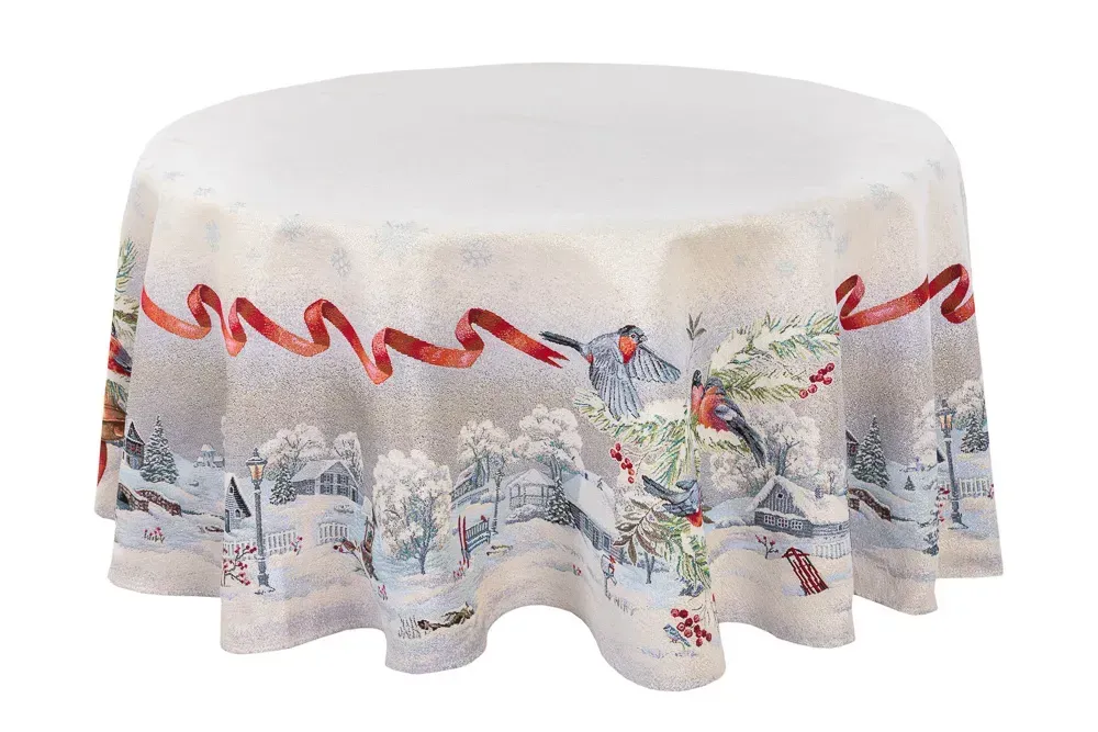 Скатертина гобеленова ROUND1254 Різдвяна Звістка Limaso