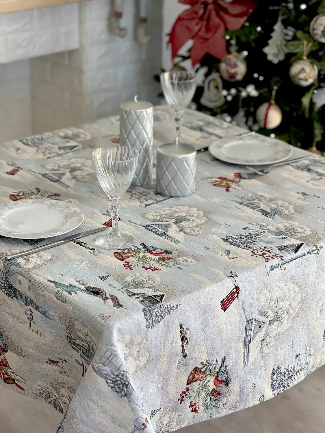 Скатертина гобеленова EDEN1254 Снігова Казка Limaso