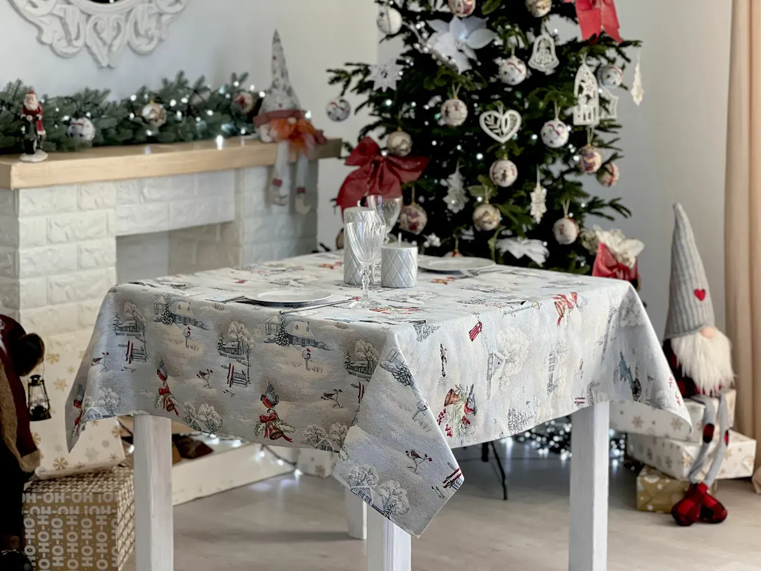 Скатертина гобеленова EDEN1254 Снігова Казка Limaso