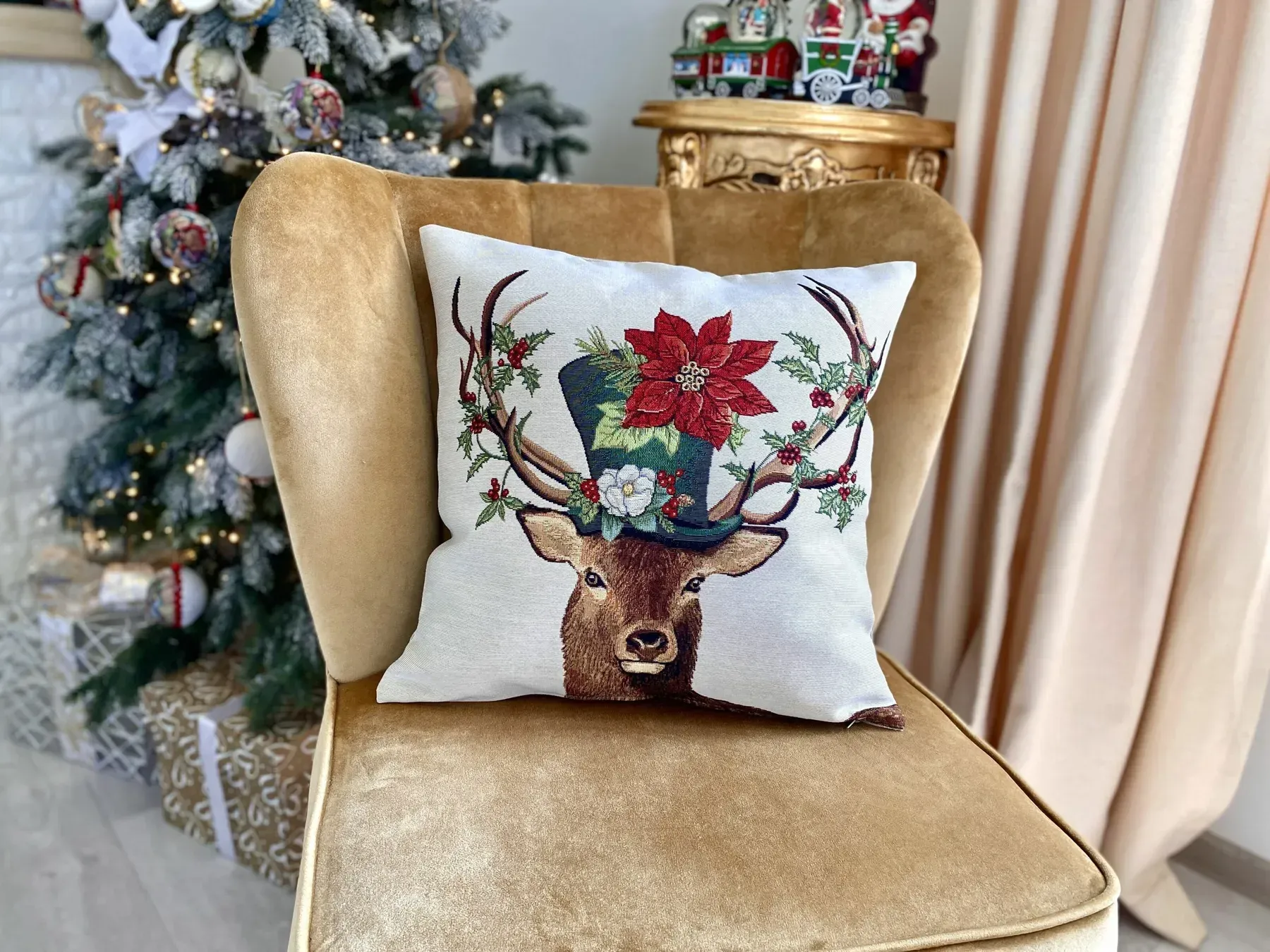 Наволочка гобеленова одностороння DEER HAT-NV Limaso