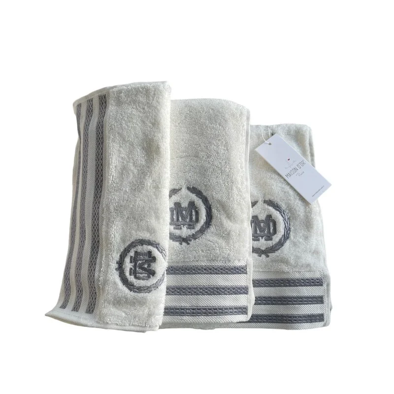 Набір рушників Maison Dor Delon Ecru махрові 30-50 см, 50-100 см, 70-140 см кремовий