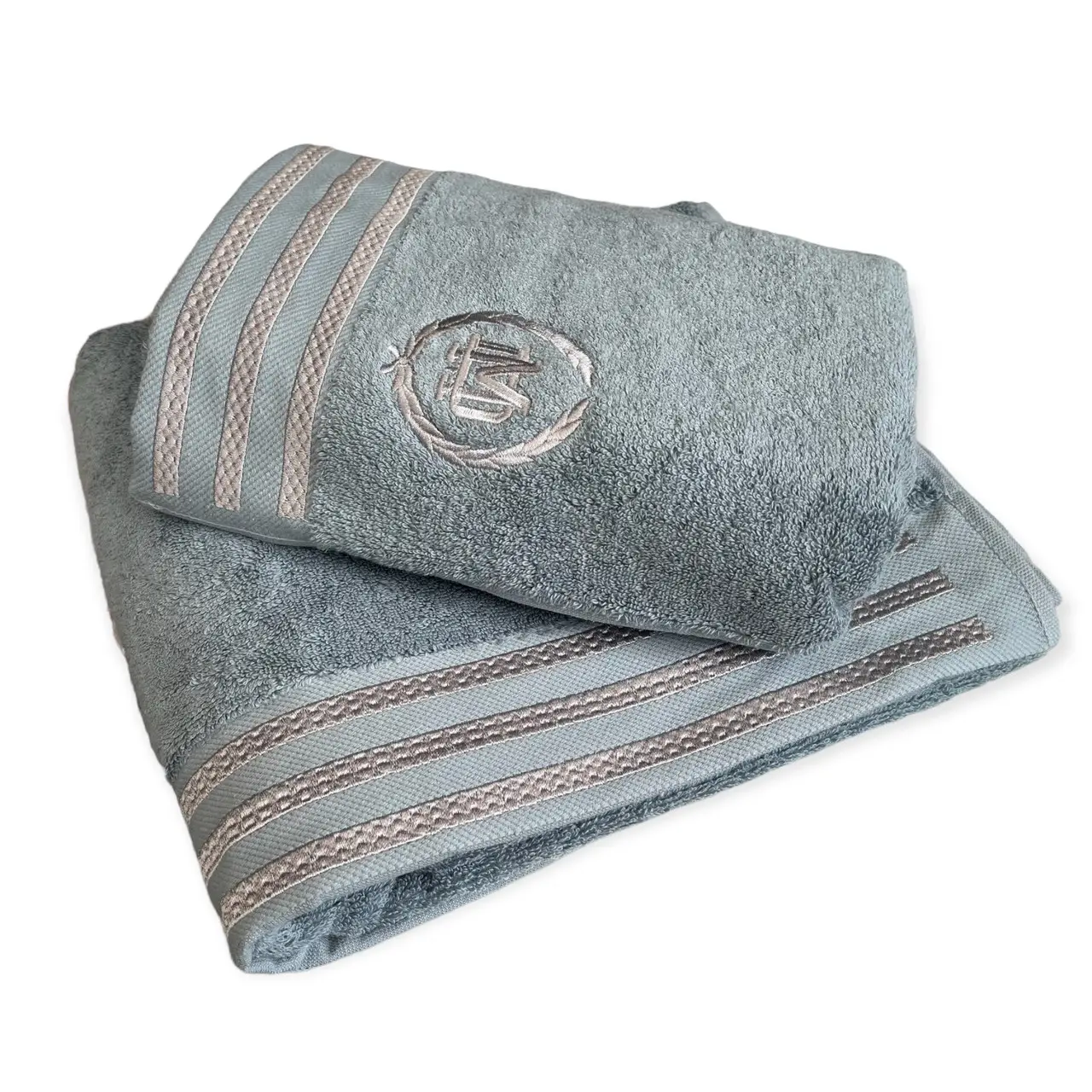 Набір рушників Maison D'or Delon Blue-Grey махрові 30-50 см, 50-100 см, 70-140 см сіро блакитний Детальніше: https://veneciy.com.ua/ua/p1782902174-nabor-polotenets-maison.html?srsltid=AfmBOoo57F-cPKaqMdtmtAkpVxiNP2GRfJW2x828zStDF6dXLfylXmOH