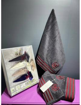 Набір рушників Delon Maison D’or 3 шт. антрацит