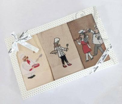 Комплект кухонних махрових рушників 3 в 1 MAISON D`OR Brunch