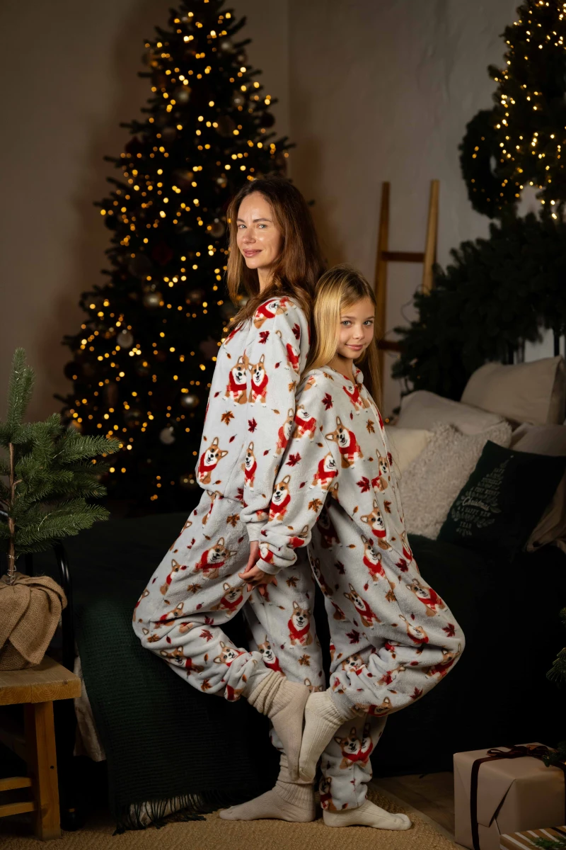 Піжамний костюм жіночий домашній з велсофту, принт