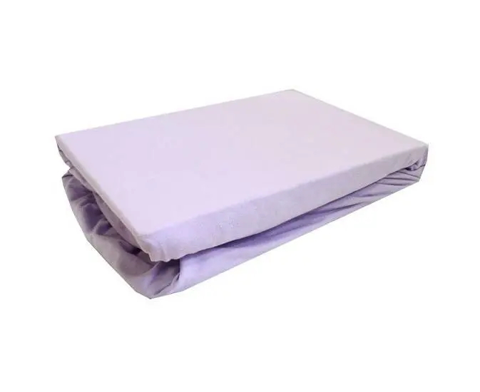 Простирадло на резинці трикотажне 180х200+25 бузкове LightHouse