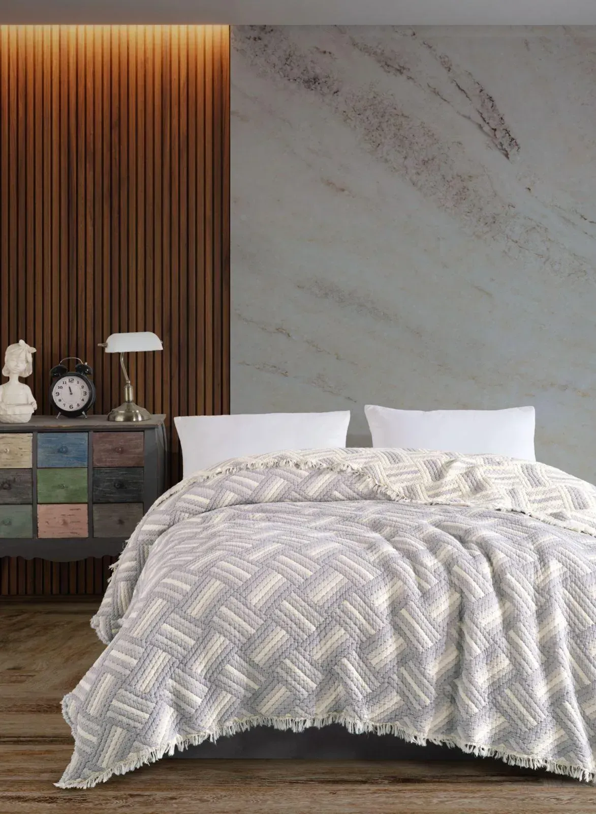 Покривало муслінове Saheser Terry gri 230х250 см