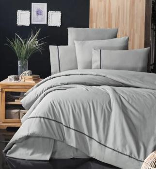 Постільна білизна First Choice. DELUXE Ранфорс Alisa grey 200x220/240x260/50x70-4 100% бавовна