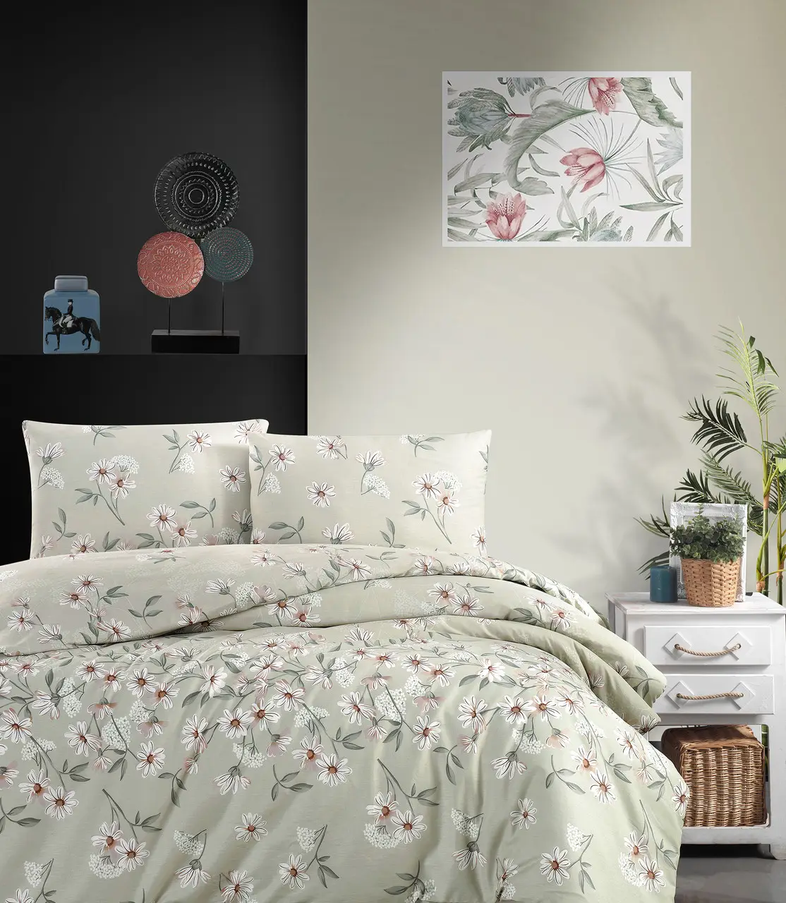 Постільна білизна ALTINBASAK Nevada Mint 200x220/240x260/50x70-2 100% бавовна