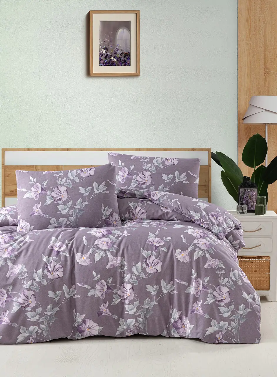 Постільна білизна ALTINBASAK Satino Purple 200x220/240x260/50x70-2 100% бавовна