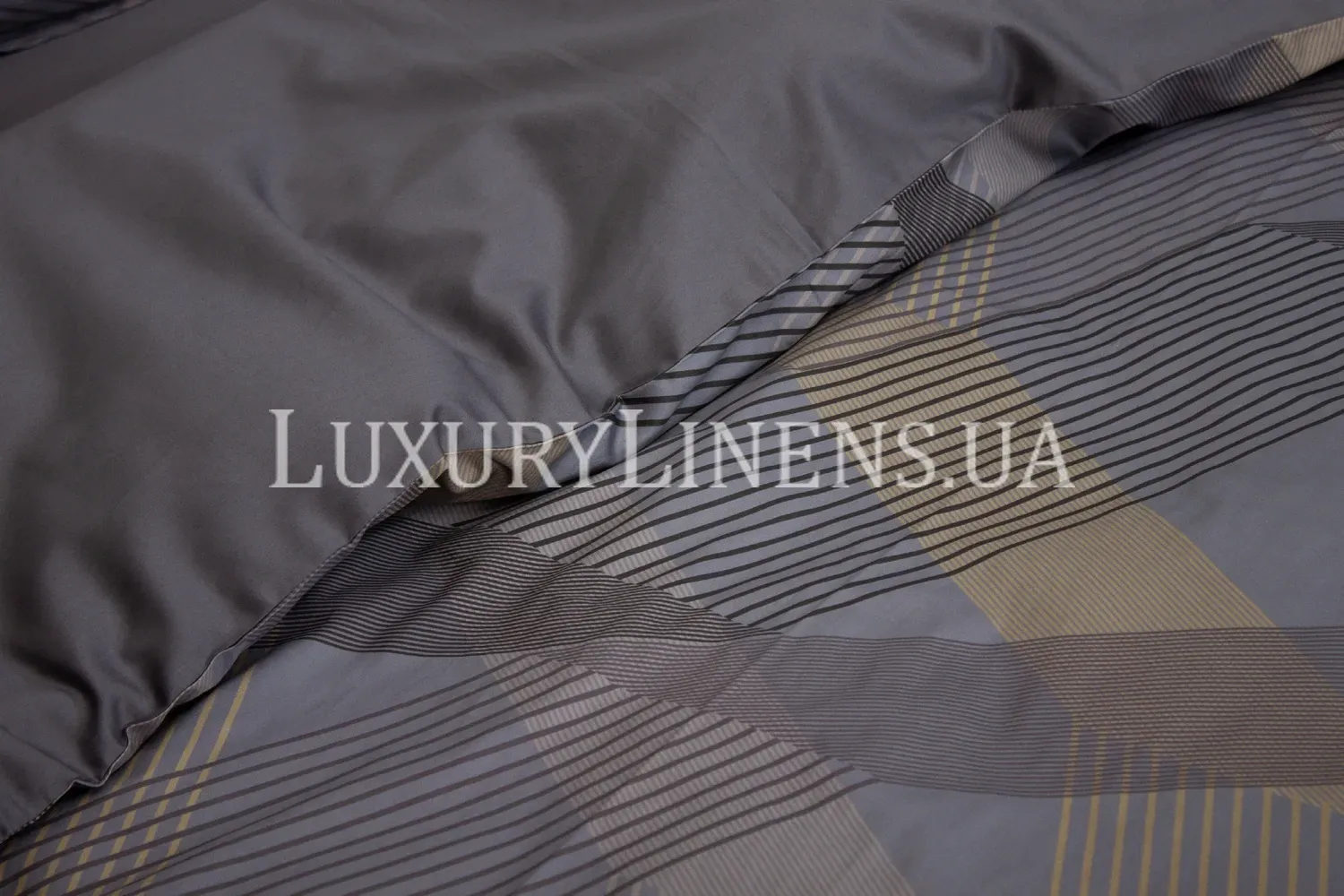 Постільна білизна LUXURY LINENS Fuerza ANTRASIT 100% єгипетська бавовна 500ТС
