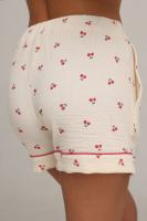 Піжамний костюм із мусліну з вишнями