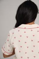 Піжамний костюм із мусліну з вишнями