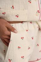 Піжамний костюм із мусліну з вишнями