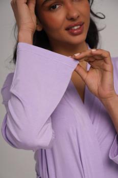 Довгий жіночий халат із мікромодала