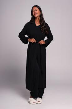 Довгий жіночий халат із мікромодала