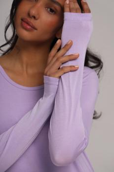 Жіноча сорочка із мікромодала з довгим рукавом