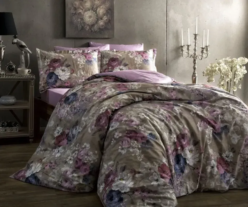 Постільна білизна TAC JASMINE GRI 200*220/240*260/50*70-4 LILA 100% бабовна, арт. 60228731j (шт)