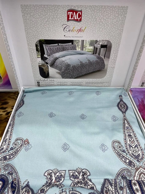 Постільна білизна TAC Zafirah turkuaz 200*220/240*260/50*70-4 100% бабовна, арт. 60241866j (шт)