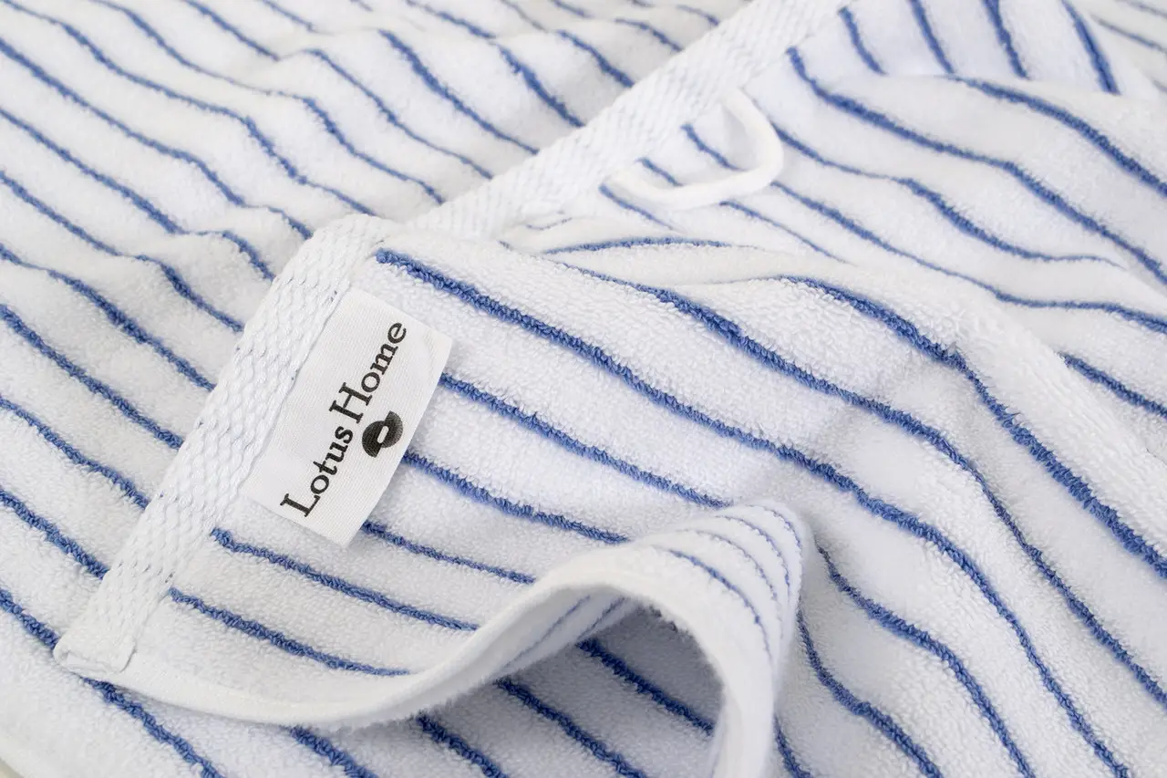Рушник Lotus Home Готель Premium - Microcotton Stripe White-Blue  550 г/м2