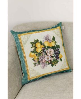 Наволочка декоративна Verna Фрукти та лимони в золотій рамці