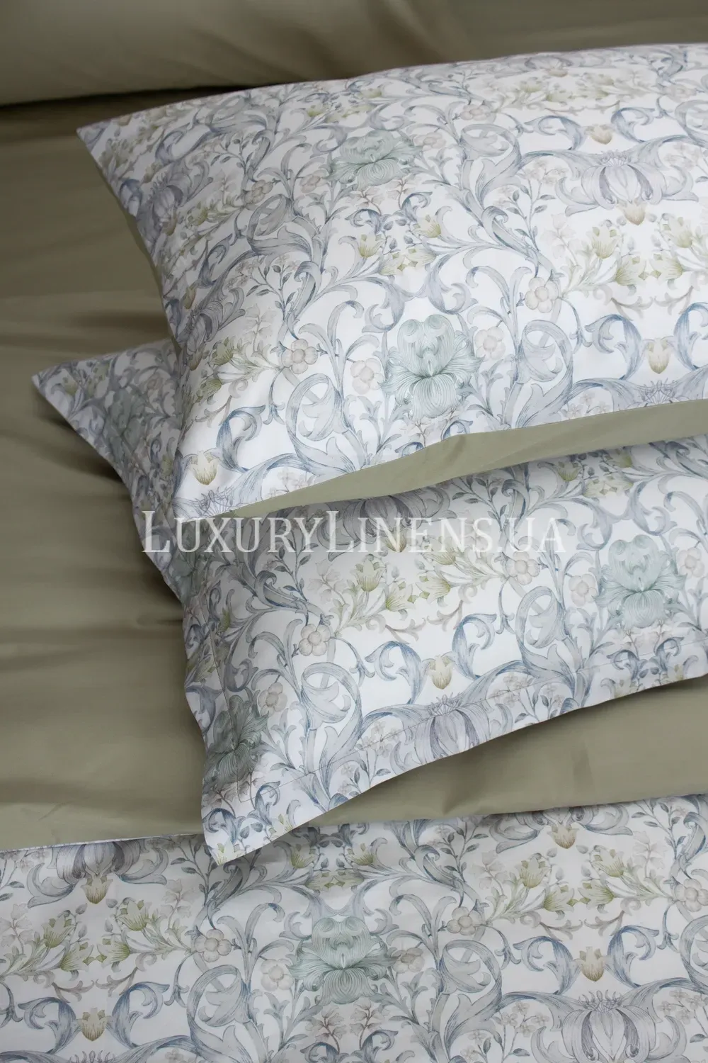Постільна білизна LUXURY LINENS Mitico OLIVE 100%єгипетська бавовна