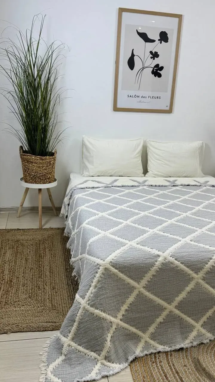 Покривало муслінове Saheser Armonia gri 230х250 см